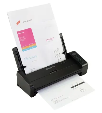 IRIS IRISCan Pro 5 - stolný &amp; prenosný skener čierna / LCD 1" / 600 dpi / ADF / USB