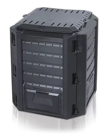 PROSPERPLAST Kompostér COMPOGREEN čierna / 380l / 72 x 72 x 82.6 cm