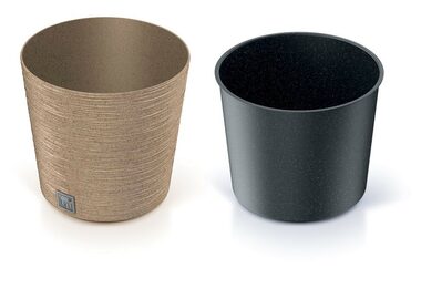 Prosperplast FÚRU ROUND LOW ECO WOOD 30 cm naturo / Kvetináč 
