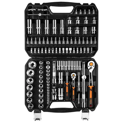 Neo Tools 10-066 / Sada nástrčných kľúčov / chróm-vanádiová oceľ / kufrík