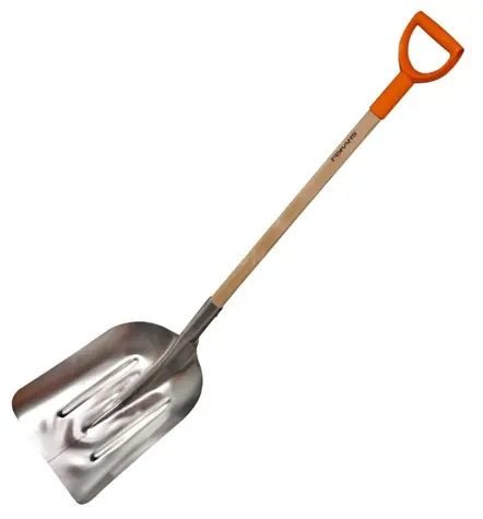 Fiskars 1001637 Ergonomic - oceľová lopata šedá / 125 cm