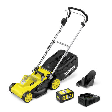 Kärcher LMO 3-18 Battery Set / Aku Kosačka na trávu / 18V / šírka záberu 34 cm / kôš 35 l / 5.0 Ah