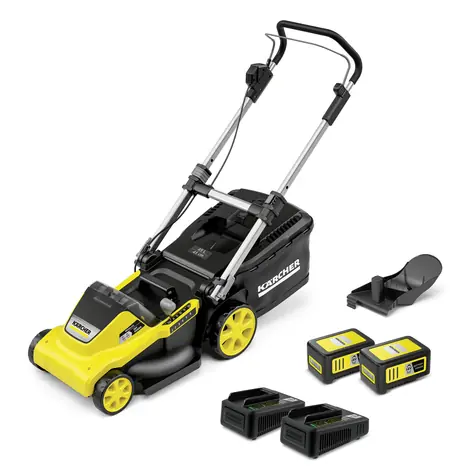 Kärcher LMO 4-18 Dual Battery Set / Aku Kosačka na trávu / 2x18V / šírka záberu 37 cm / kôš 40 l / 2x 5.0 Ah
