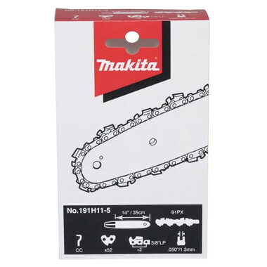 Makita 191H11-5 / pílová reťaz 35cm / Rozstup 0.050" / Šírka drážky 1.3 mm / 52 článkov