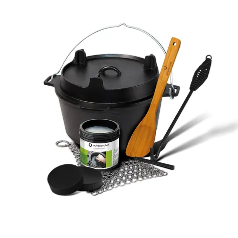 Outdoorchef Liatinový hrniec s príslušenstvom Dutch Oven No.09/8,5L