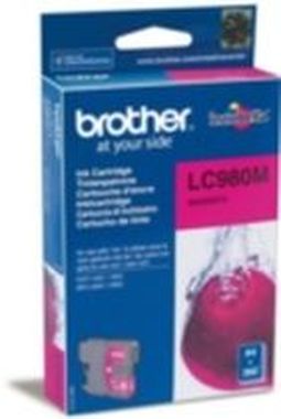 Brother LC-980M originálny cartridge / DCP-145C, DCP-165C / 260 strán / Červená