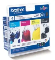 Brother LC-980VALBP originálny cartridge / DCP-145C, DCP-165C / 1x 300 + 3x 260 strán / MultiPack