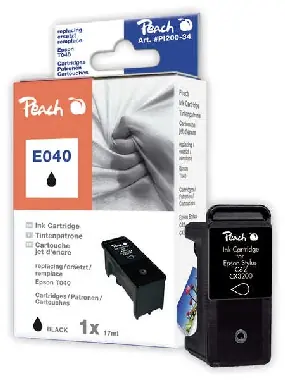 Peach T040 alternatívny cartridge / 17 ml / Čierna