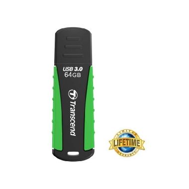 Transcend JetFlash 810 64GB čierno-zelená / Flash Disk / USB 3.2 Gen 1 - (USB-A 3.0)