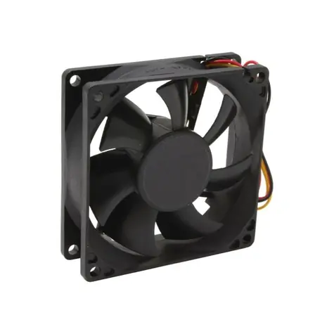 AKASA DFS802512L prídavný ventilátor / 80x80x25 / čierna / OEM