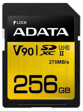ADATA SDXC 256GB / UHS-II / U3 / R: 275MBs / W: 155MBs / vhodné pre 4K