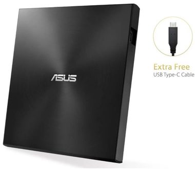 Asus SDRW-08U9M-U čierna / slim / USB 2.0 / USB-C