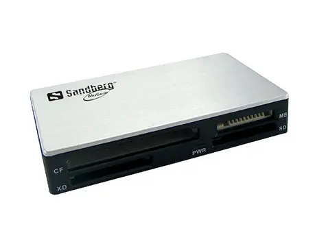 Sandberg USB 3.0 čítačka pamäťových kariet / strieborná