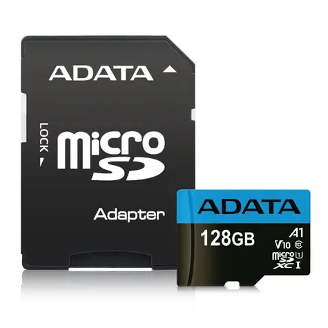 ADATA Micro SDXC karta Premier 128GB + adaptér / UHS-I / CLASS10 / R: 85MBs / W: 25MBs