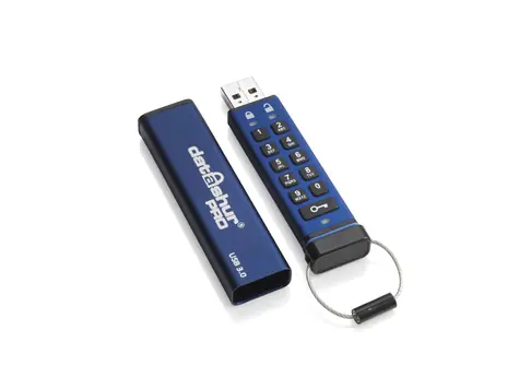 iStorage dátAshur Pre 64GB / USB 3.0 / čítanie: 116MBs / zápis: 43MBs / 256-bit Hardware / PIN 