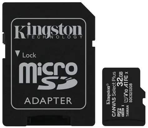 Kingston Canvas Plus microSDHC 32GB s adaptérom / UHS-I V10 / U1 / Class 10