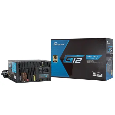 Seasonic G12 GM-750 Gold 750W / ATX / Aktívny PFC / 120mm ventilátor / 80PLUS Gold