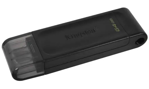 Kingston DataTraveler 70 64GB čierna / Flash Disk / USB 3.2 Gen 1 - (USB-C 3.0)