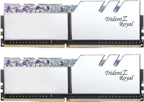 G.Skill Trident Z Royal Silver 32GB (2x16GB) 3600MHz / DDR4 / CL16-19-19-39 / 1.35V / XMP 2.0 / LED podsvietenie