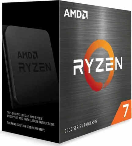 AMD RYZEN 7 5800X @ 3.8GHz / Turbo 4.7GHz / 8C16T / L1 256kB L2 4MB L3 32MB / AM4 / Zen 3 / 105W