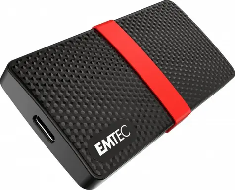 EMTEC Power Plus X200 256GB SSD čierna / Externý SSD / čítanie: 450 MBs / zápis: 420 MBs / USB-C 3.1 / 3y