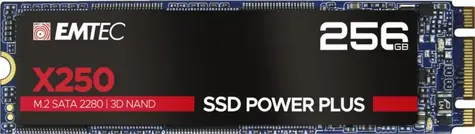 EMTEC Power Plus X250 256GB / M.2 / SATA III / 3D TLC / R: 520MBps / W: 500MBps / MTBF 2mh / 3y