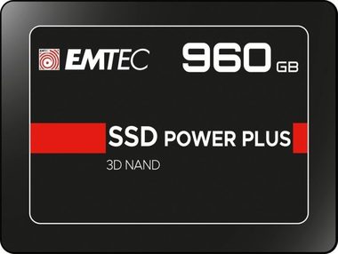 EMTEC Power Plus X150 960GB / 2.5" / SATA III / 3D TLC / R: 520MBps / W: 500MBps / IOPS: 70K&amp;80K / MTBF 2mh / 3y
