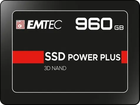 EMTEC Power Plus X150 960GB / 2.5" / SATA III / 3D TLC / R: 520MBps / W: 500MBps / IOPS: 70K&amp;80K / MTBF 2mh / 3y