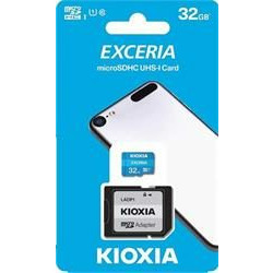 KIOXIA EXCERIA microSDHC 32GB + adaptér / Class 10 / UHS-I U1 / čítanie: 100MBs