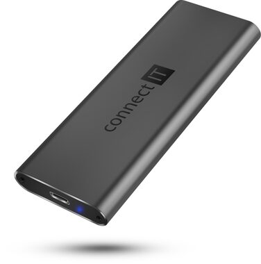 CONNECT IT AluSafe / externý box pre M.2 NVMe SSD disky / 10 Gbps / USB-C 3.2 Gen2 / 2230 &amp; 2242 &amp; 2260 &amp; 2280 mm
