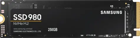 SAMSUNG 980 250GB / SSD / M.2 NVMe PCI-E 3.0 / TLC / R: 2900 MBps / W: 1300 MBps / IOPS: 320K&amp;230K / MTBF 1.5mh / 5y
