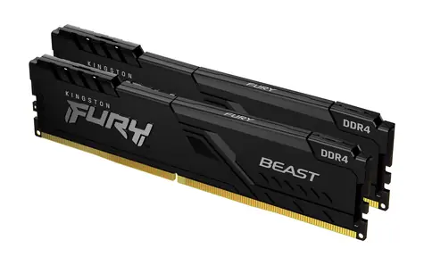 Kingston FURY Beast Black 32GB (2x 16GB) DDR4 3200MHz / CL16 / DIMM / 1.35V / Non-ECC / Un-Registered