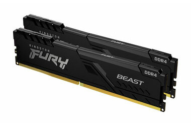 Kingston FURY Beast Black 64GB (2x 32GB) DDR4 3200MHz / CL16 / DIMM / 1.35V / Non-ECC / Un-Registered