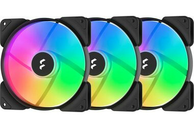 Fractal Design Aspect 14 RGB čierna (3 ks) / 140 mm / Rifle Bearing / 19.5 dB @ 1000 RPM / A-RGB / 69.7 m3h / 3-pin
