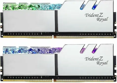 G.Skill Trident Z Royal Silver 64GB (2x32GB) 3600 MHz / DDR4 / CL18-22-22-42 / 1.35V / XMP 2.0 / LED podsvietenie