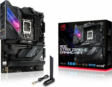 ASUS ROG STRIX Z690-E GAMING WIFI / Z690 / LGA 1700 / 4x DDR5 / PCIEx16 / 1x 2.5 GLAN / Wi-Fi / ATX