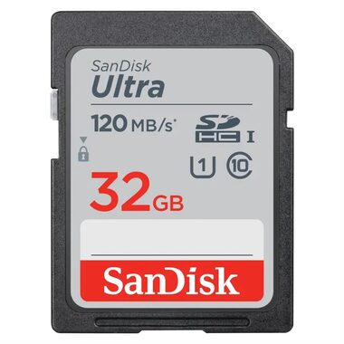 SanDisk Ultra SDHC 32GB / Class 10 / UHS-I U1 / 120MB / s / vhodné pre Full HD