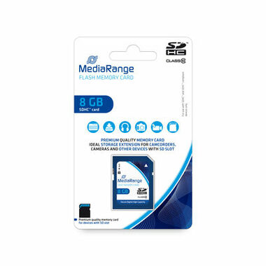 MediaRange SDHC 8GB / Class 10 / R: 15MBs / W: 10 MBs