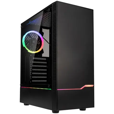 Kolink Inspire K9 ARGB čierna / ATX / 1xUSB 3.0 + 2xUSB 2.0 / 1x120 mm / bez zdroja / priehľadná bočnica / tvrdené sklo