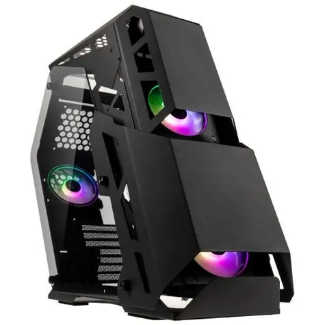 Kolinka Big Chungus Shredded ARGB čierna / ATX / 1xUSB 3.0 + 1xUSB 2.0 / 4x 120 mm / bez zdroja / priehľadná bočnica