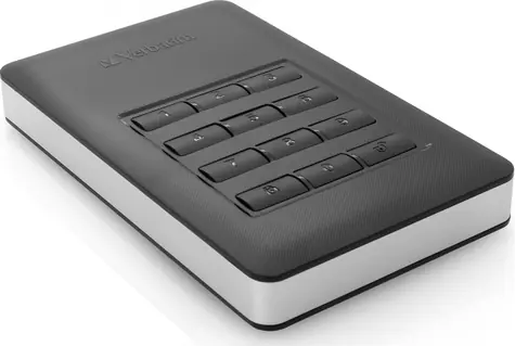 Verbatim Store 'n' Go Secure 2TB čierna / Šifrovaný externý disk s numerickou klávesnicou / 2.5"/ USB 3.1 Type C