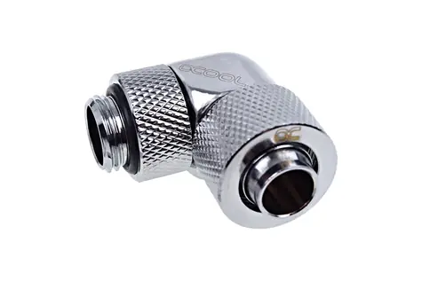 Alphacool Eiszapfen 13/10mm kompresné šróbenie otočné 90° G1/4 chróm