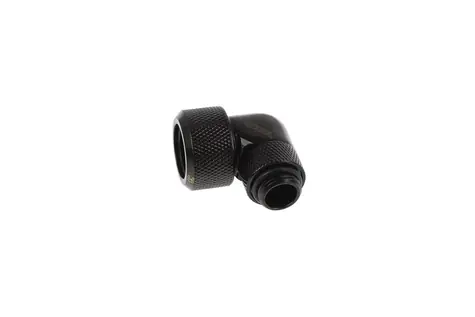 Alphacool Eiszapfen 16mm kompresné šróbenie HardTube otočné 90 ° G1/4 čierna