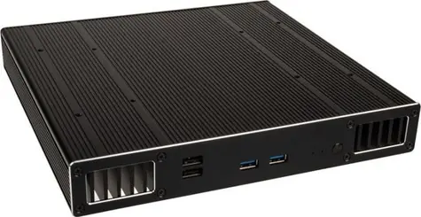 Akasa Plato TN UCFF čierna / Mini ITX / možnosť zavesenia na stenu / hliník / OEM / bez ventilátora