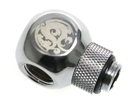 BitsPower Otočný T-splitter 1x G1/4 (M) > 2x G1/4" (F) strieborná