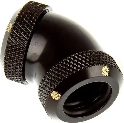 BitsPower Multi-Link uhlový adaptér 45 ° 12 mm HardTube > 12 mm HardTube matná čierna