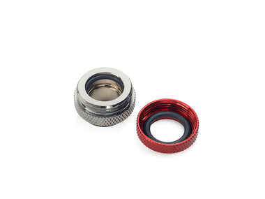 BitsPower Multi-Link adaptér priamy G1/4 > 12 mm HardTube červená/lesklá čierna