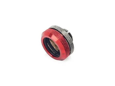 BitsPower Multi-Link adaptér priamy G1/4 > 16 mm HardTube červená/lesklá čierna