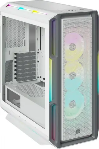 Corsair iCUE 5000T RGB biela / Mid-Tower / E-ATX / 4x USB 3.0 &amp; 1x USB-C / bez zdroja / priehľadná bočnica