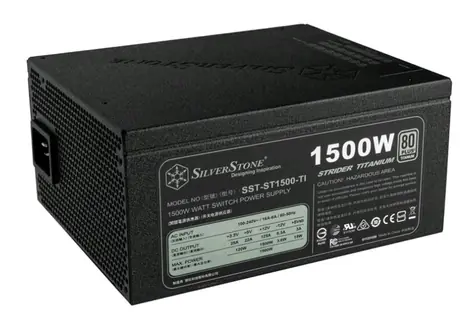 SilverStone Strider ST1500-TI v2.0 / ATX / 1500W / aktívny PFC / 135mm / modulárny / 80 PLUS Platinum